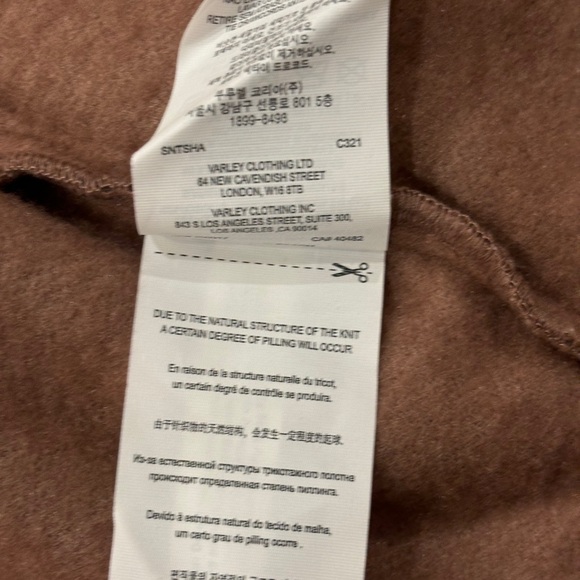 Varley Jacket Westwood Sherpa Brown Teddy Fleece Pockets Full Zip Women’s Size M - Picture 16 of 16